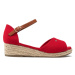 Tommy Hilfiger Espadrilky Rope Wedge Sandal T3A7-32185-0048 S Červená