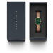 Daniel Wellington Analógové hodinky 'Quadro Pressed Melrose RG Green'  ružové zlato / jedľová / 