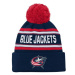 Columbus Blue Jackets detská zimná čiapka Wordmark Cuffed Pom