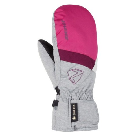 Ziener LEVIN GTX MITTEN JUNIOR Detské lyžiarske palčiaky, ružová, veľkosť