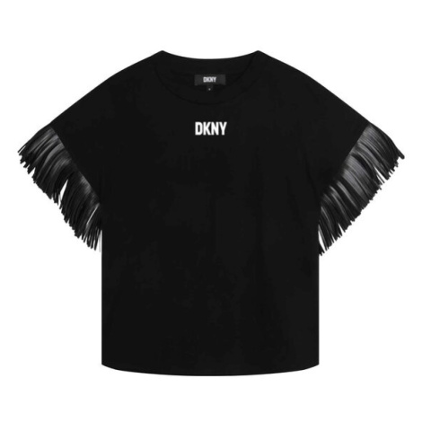 DKNY Tričko D35S78 S Čierna Regular Fit