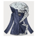 Svetlo modrá dámska bunda s ozdobnými vsadkami (MM50)