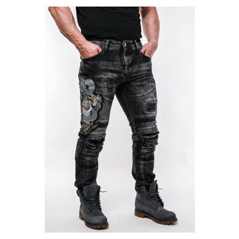 Pánske rifle CIPO & BAXX CD486 BLACK Farba: Čierna, Konfekčná