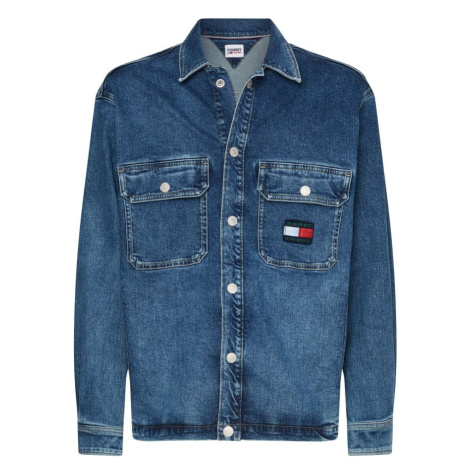 Tommy Jeans Bunda - UTILITY SHIRT JACKET CF6132 modrá