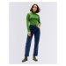 Thinking MU Garden Green Rib Aine L/S Top GARDEN GREEN