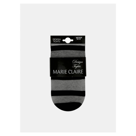 Čierne pruhované pančuchové nohavice Marie Claire