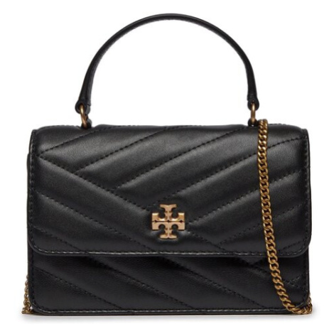 Tory Burch Kabelka Kira Chevron Mini Top Handle Chain Wallet 152356 Čierna