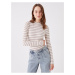 LC Waikiki High Collar Striped Long Sleeve Women's T-Shirt