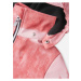 Ružová dievčenská vzorovaná nepremokavá softshellová bunda Reima Aitoo