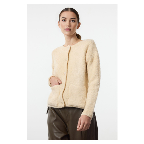 Trendyol Stone Boucle Pocket Knitwear Cardigan