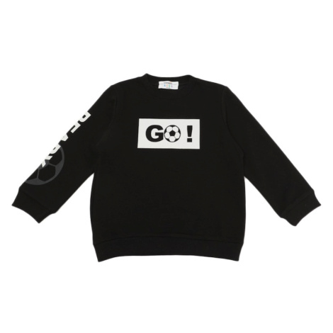 Trendyol Black Printed Boy's Knitted Slim Sweatshirt