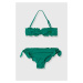 Dvojdielne detské plavky Guess zelená farba