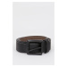 DEFACTO Men's Rectangular Buckle Faux Leather Jean Belt