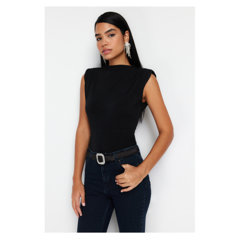 Trendyol Black Snap-on Knitted Bodysuit