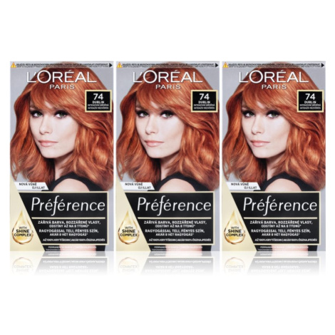 L’Oréal Paris Préférence farba na vlasy 74 Dublin odtieň
