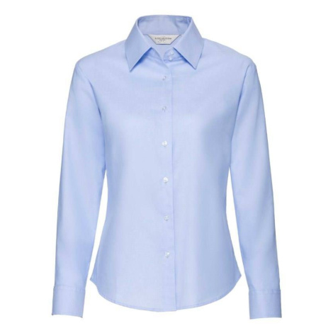 Women's Long Sleeve Shirt, Easy Care, Oxford R932F 70/30 130g/135g Russell