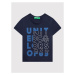 United Colors Of Benetton Tričko 3I1XG100G Tmavomodrá Regular Fit