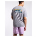 Patagonia M's Cap Cool Daily Graphic Shirt - Waters Boardshort Logo Abalone Blue: Feather Grey