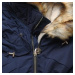 MODOVO Dámska zimná bunda s kapucňou tmavo modrá