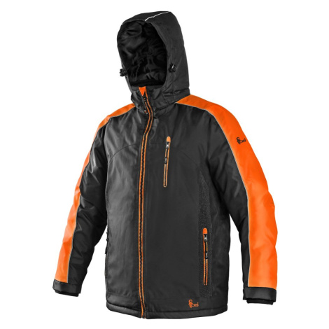 Canis (CXS) Pánska zimná bunda BRIGHTON - Čierna / oranžová