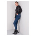 Tmavomodré džínsové nohavice s vysokým pásom - 15676 - BSL jeans