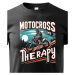 Detské tričko Motocross is my therapy - tričko pre milovníkov motocrossu