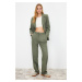 Trendyol Limited Edition Mint Straight Pleated Woven Trousers