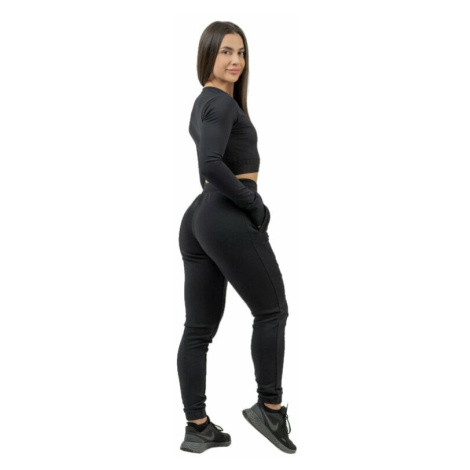 Nebbia High-Waist Joggers INTENSE Signature Black Fitness nohavice