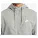 Nike Sportswear Club Full Zip Hoodie Dk Grey Heather/ Matte Silver/ White