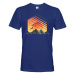 Pánske tričko pre turistov a cestovateľov Západ slnka