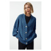 Trendyol Indigo Wide Fit Knitwear Cardigan