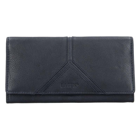 Dámska kožená peňaženka Lagen Frela - tmavo modrá