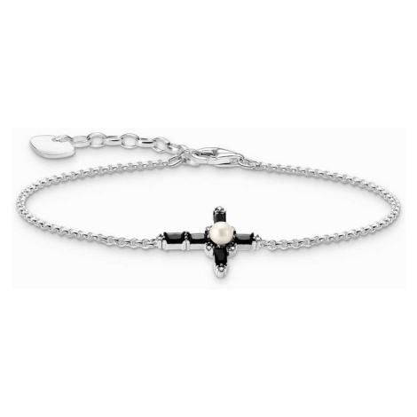 Thomas Sabo A2173-167-11-L19V Silver náramek With Black Cross Romance