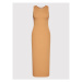 Simple Letné šaty SUD012 Hnedá Slim Fit