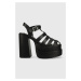Kožené sandále Steve Madden Carlita čierna farba, SM11002385