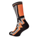 KNOXFIELD LONG Ponožky čierna / oranžová 03160041C1745