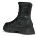Členkové topánky Geox D VILDE C dámske, čierna farba, na plochom podpätku, D26UAC 043KB C9997