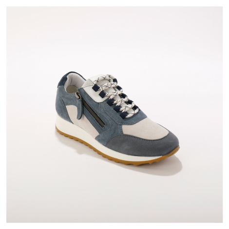 Blancheporte Kožené tenisky sneakers s kontrastnými časťami modrosivá