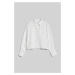 KOŠEĽA GANT REL CROPPED LINEN SHIRT WHITE