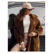 Women's winter coat GLAMFUR long fur camel Dstreet