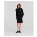 Mikinové Šaty Karl Lagerfeld Ikonik 2.0 Glitter Sweat Dress Čierna