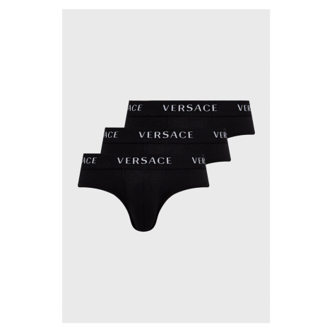 Slipy Versace (3-pak) pánske, čierna farba, AU04319