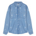 Trendyol Light Blue Floral Embroidered Denim Shirt