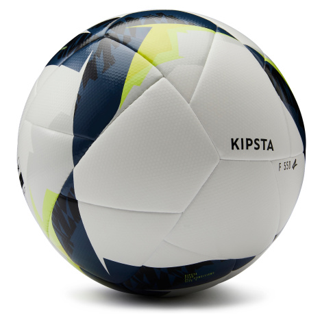 Futbalová lopta F550 Hybride veľkosť 4 bielo-žltá KIPSTA