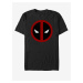 Čierne unisex tričko Marvel DeadPool Straight Away