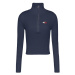 Tommy Jeans Sveter - TJW HALF ZIP THRU SWEATER modrý