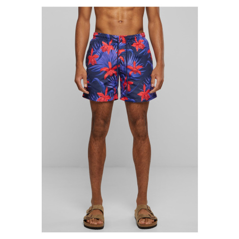 Swim shorts with blue/red pattern Urban Classics