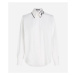 Košeľa Karl Lagerfeld Signature Collar Poplin Shirt White