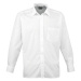 Premier Workwear Pánska košeľa s dlhým rukávom PR200 White