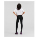 Džínsy Karl Lagerfeld Shiny Monogram Skinny Denim Čierna